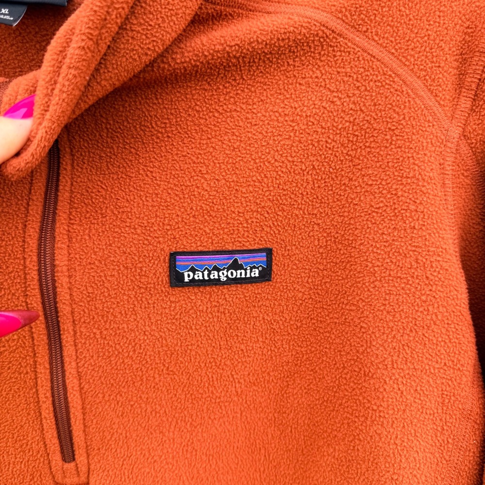 Patagonia Micro D Pullover Womens XL BURR Orange Quarter Zip Fleece STY26278 - Picture 4 of 11